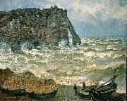 Agitated Sea at Etretat, Claude Monet
